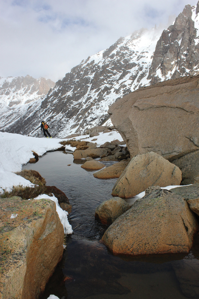 Spring in Argentina releases frozen streams in the Patagonian Andes. 