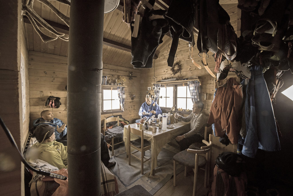 Life in the hut. Photo Keoki Flagg